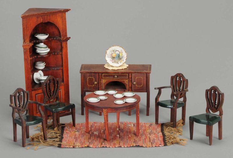 Appraisal: TynieToy Dining Room Group America early th century a corner