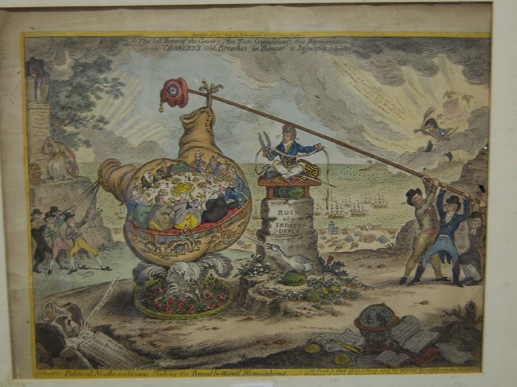 Appraisal: Early th century hand-coloured engraving by Gillray published by H