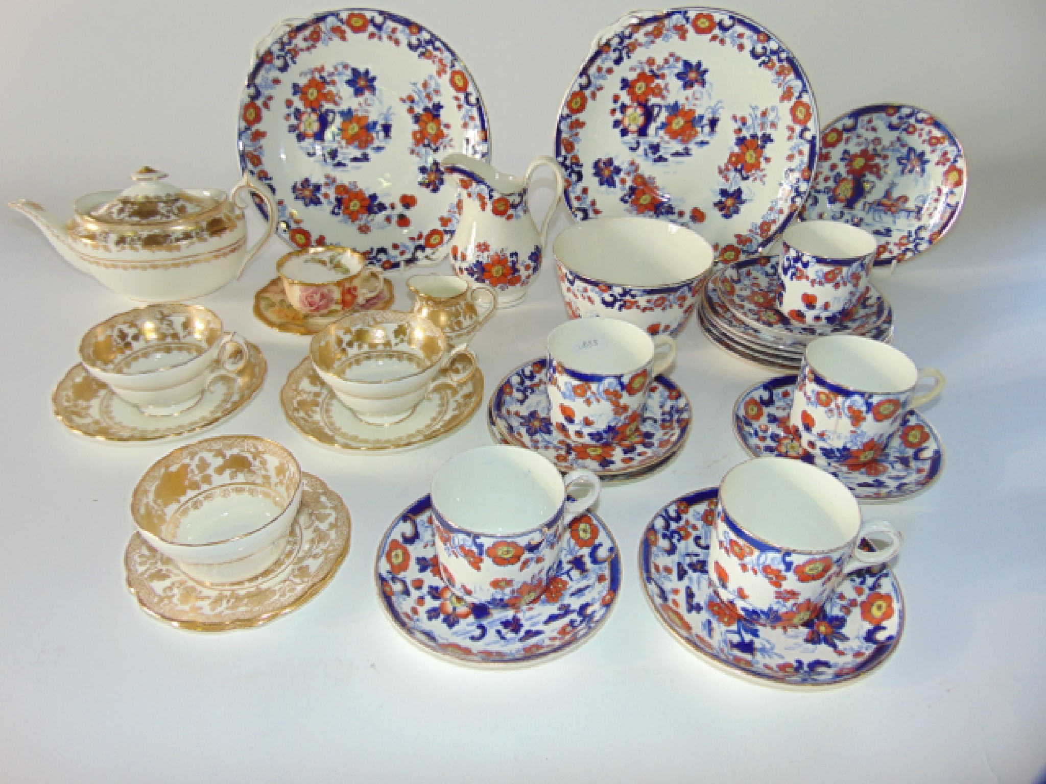 Appraisal: A collection of th century tea wares with printed and