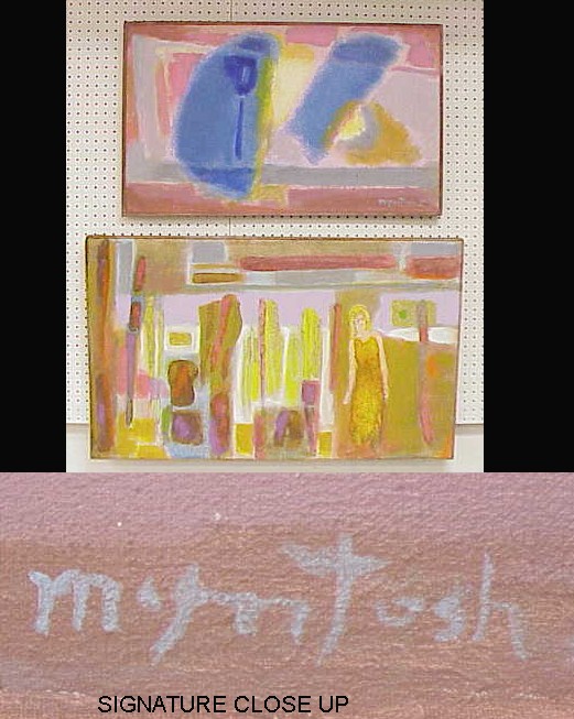 Appraisal: P R McIntosh American - two mixed media on canvas