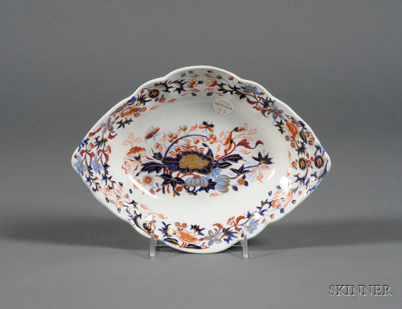 Appraisal: Spode New Stone Serving Bowl early th century boat shaped