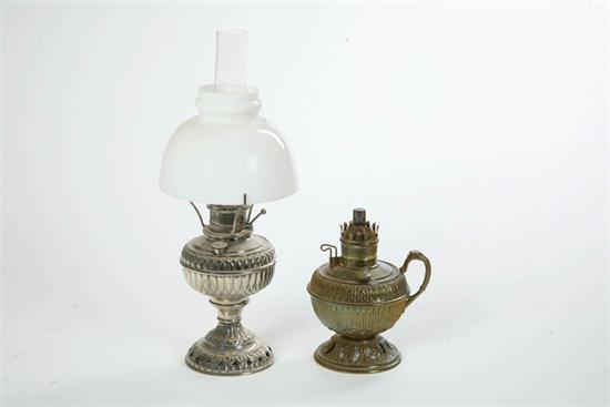 Appraisal: TWO JUNIOR LAMPS One The Jr Rochester nickle plated with