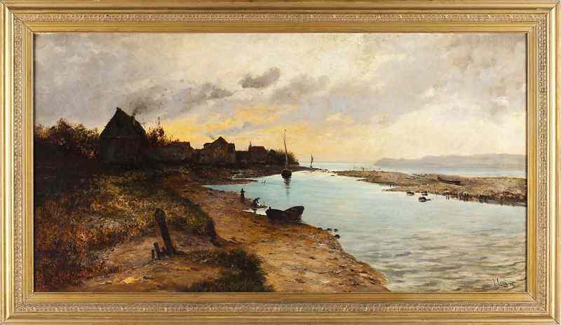 Appraisal: French School Landscape th centuryoil on canvas artist signed and