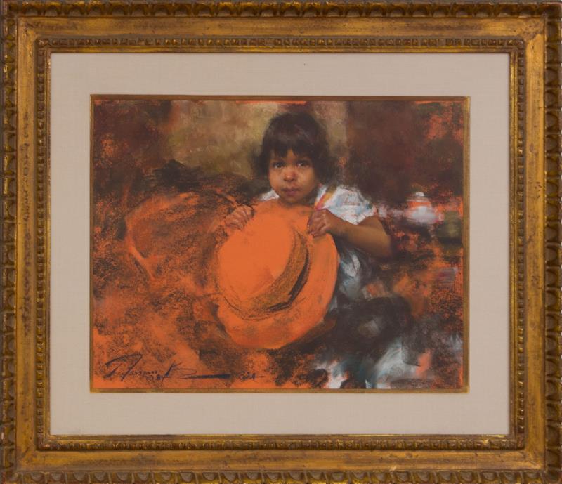 Appraisal: Ramon Kelley b Little Lena Pastel on board signed lower