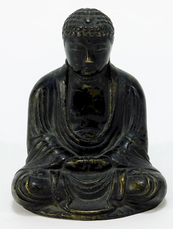 Appraisal: Chinese Qing Dynasty Miniature Bronze Buddha China Qing dynasty Buddha