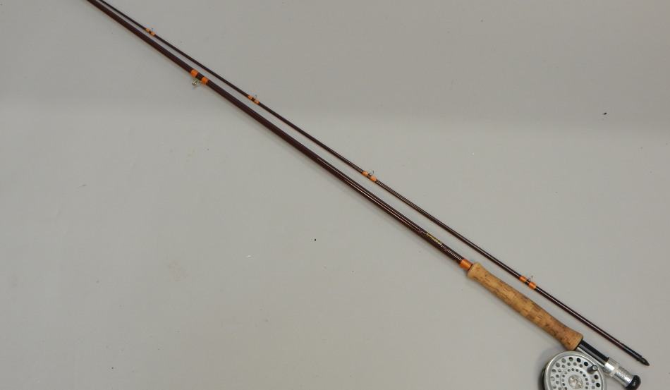 Appraisal: A Hardy two piece ft fly fishing rod and a