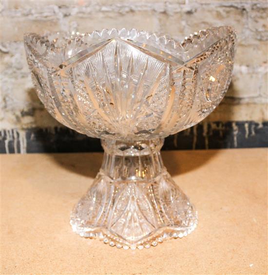 Appraisal: Sale Lot An American Cut Glass Punch Bowl on Stand