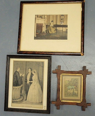 Appraisal: Three prints- framed signed Wallace Nutting The Spinet x The