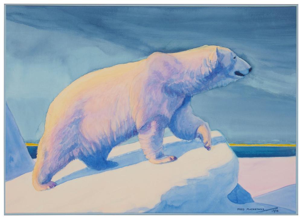 Appraisal: Fred Machetanz - Monarch of the Arctic Watercolor on paperboard