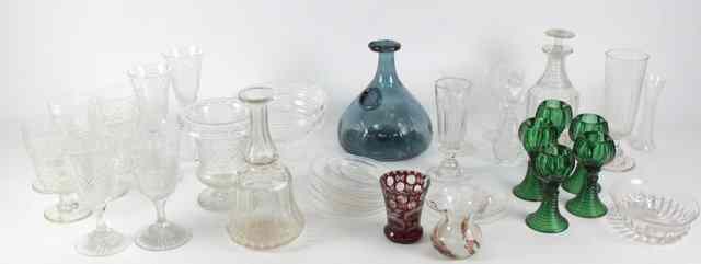 Appraisal: A set of six cut glass rummers together with five