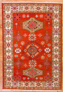 Appraisal: Kazak ' x ' Rug Hand woven in India wool