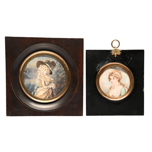 Appraisal: French School late th c - Portrait miniature of a