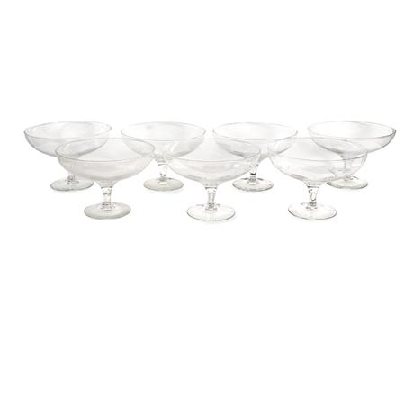 Appraisal: Set of Eighteen Glass Coupes Estimate nbsp nbsp nbsp -