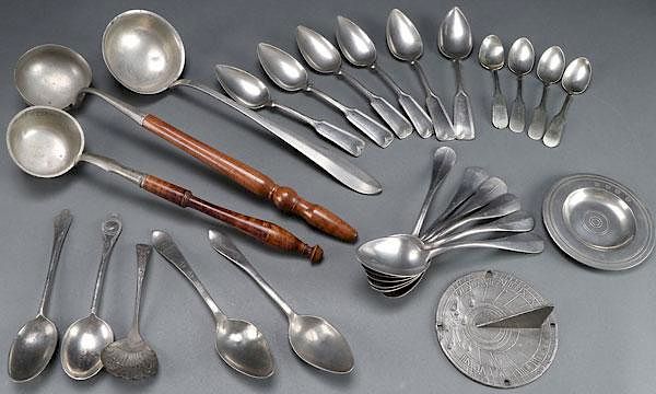 Appraisal: A PIECE GROUP OF MOSTLY PEWTER TABLEWARES A PIECE GROUP