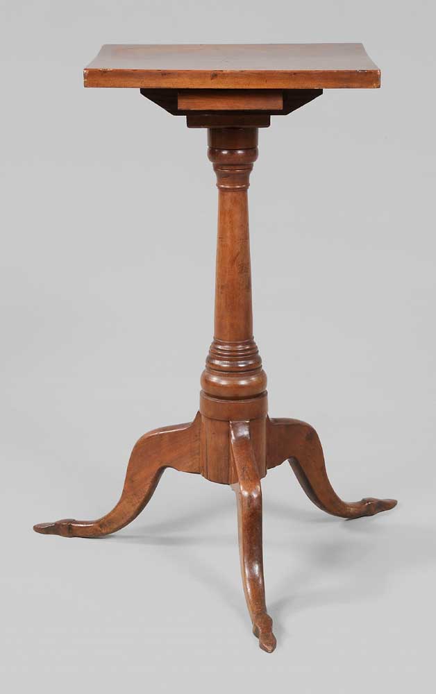 Appraisal: American Chippendale Inlaid Candle Stand probably Pennsylvania late th century