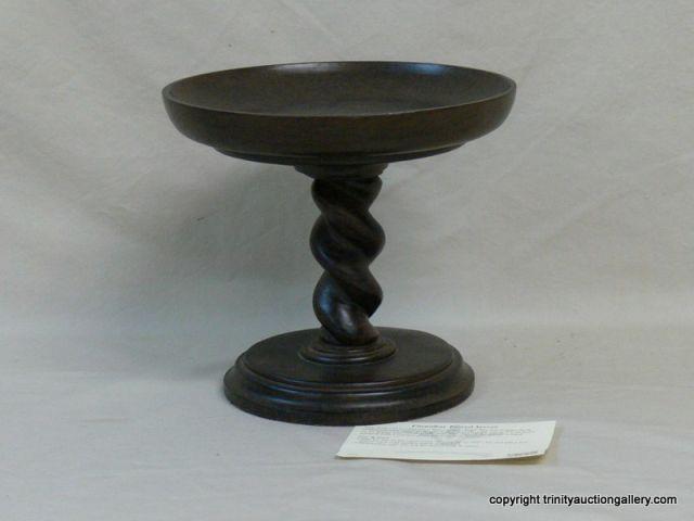 Appraisal: Barley Twist Cinnabar Footed Server - Excellent pedestal server for