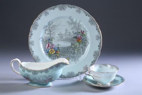 Appraisal: -PIECE AYNSLEY BONE CHINA PARTIAL DINNER SERVICE Queen's Garden pattern