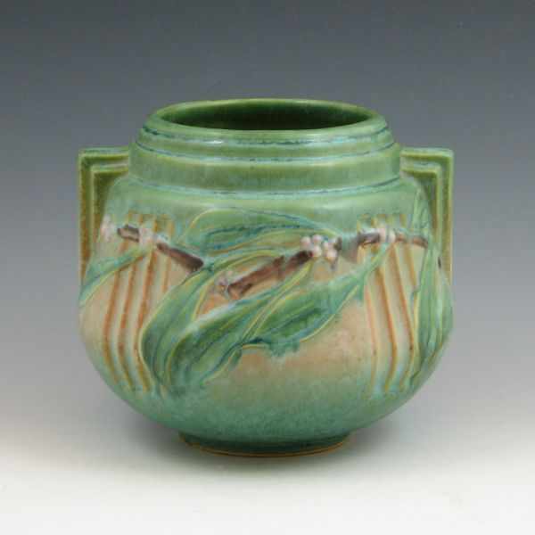 Appraisal: Roseville Laurel - '' vase in green Marked with original