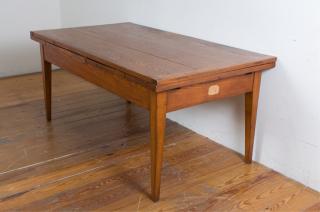 Appraisal: Ash Refractory Table C With tapered legs and two leaves