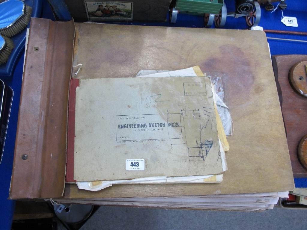 Appraisal: Lot comprising Engineering Sketch book and a Machinery Information Book