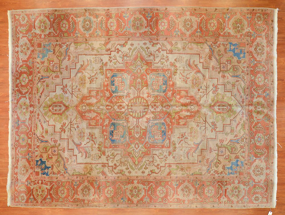 Appraisal: Turkish Serapi rug approx x Turkey circa Condition Needs to