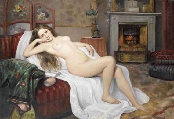 Appraisal: JERGORNOV SERGEJ SIMIONOWITSCH Moscow - Gelentschik Female nude in interior