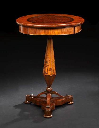 Appraisal: Continental Neoclassical Mahogany Occasional Table mid- th century the circular