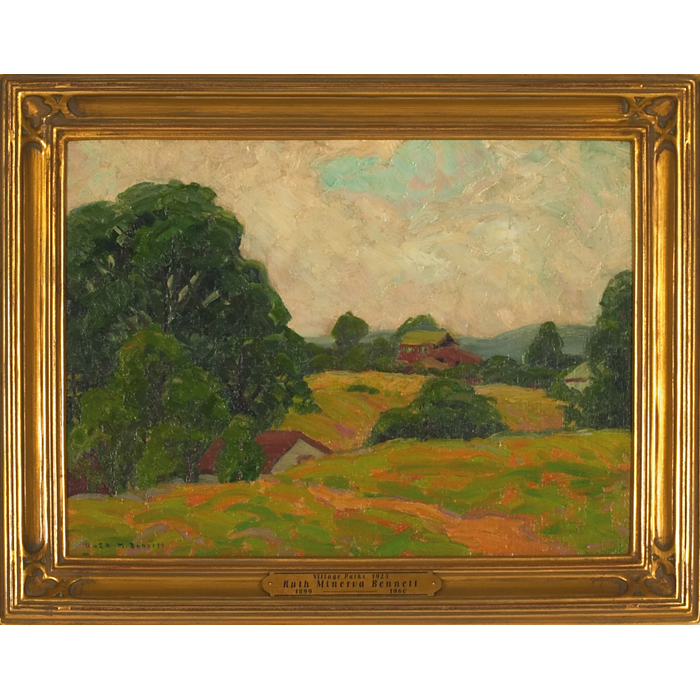 Appraisal: Ruth Minerva Bennett American - Village Paths oil on board