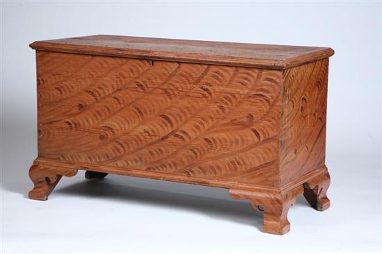 Appraisal: DECORATED BLANKET CHEST Attributed to Berks County Pennsylvania dated pine