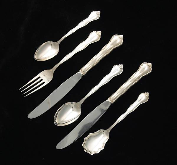 Appraisal: A sterling flatware set with caseStieff Baltimore MDCarrollton Comprising -