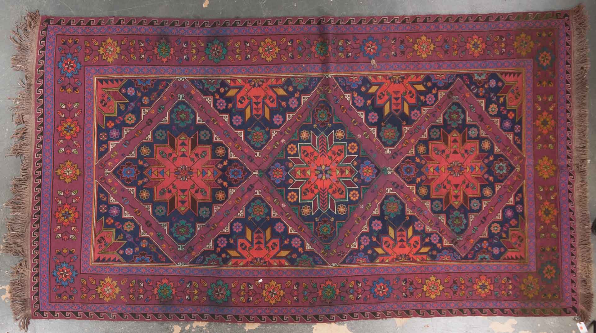 Appraisal: Soumak carpet approx x Russia circa Condition Color run present