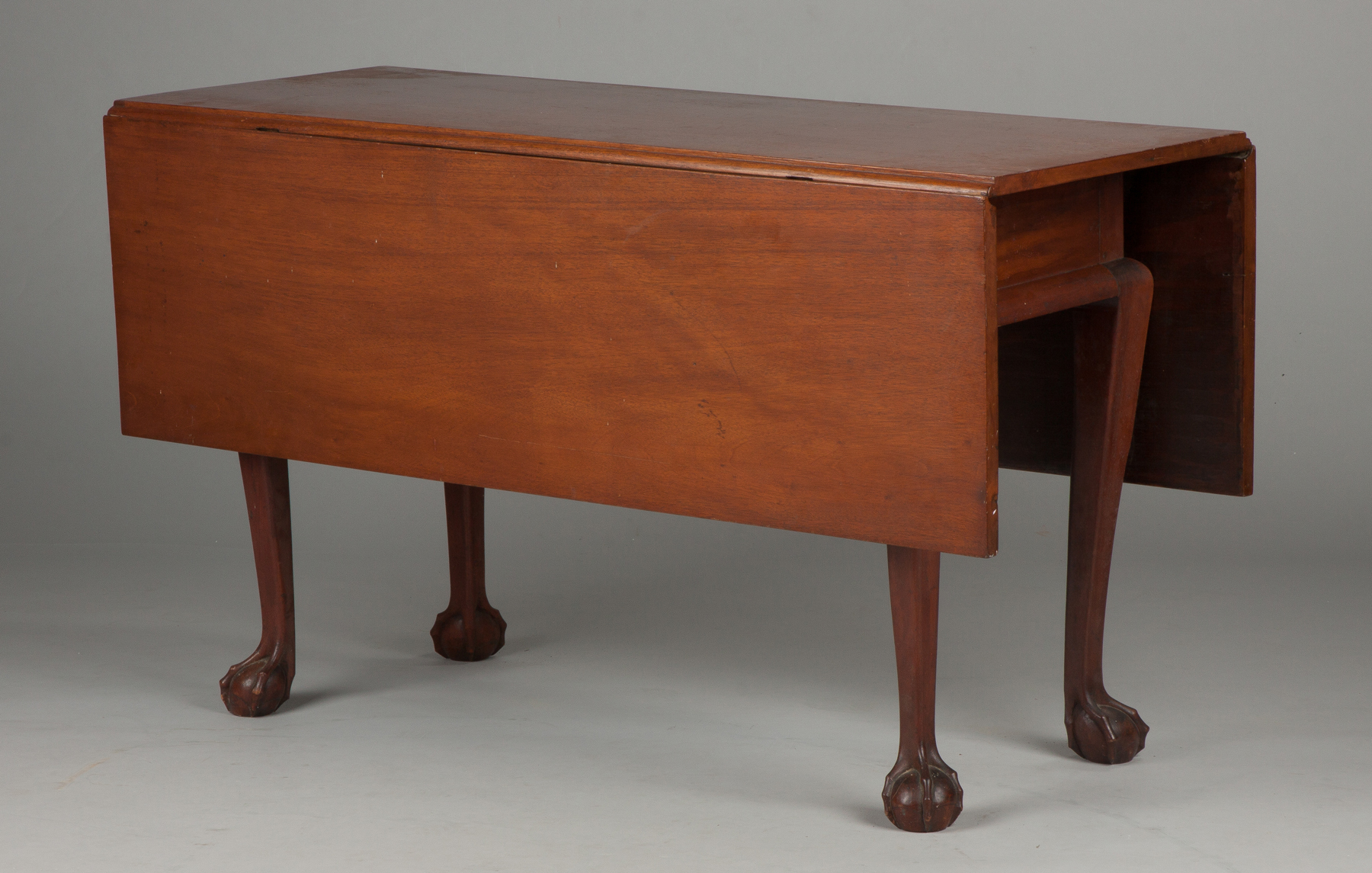 Appraisal: American Mahogany Chippendale Drop Leaf Table With claw ball feet