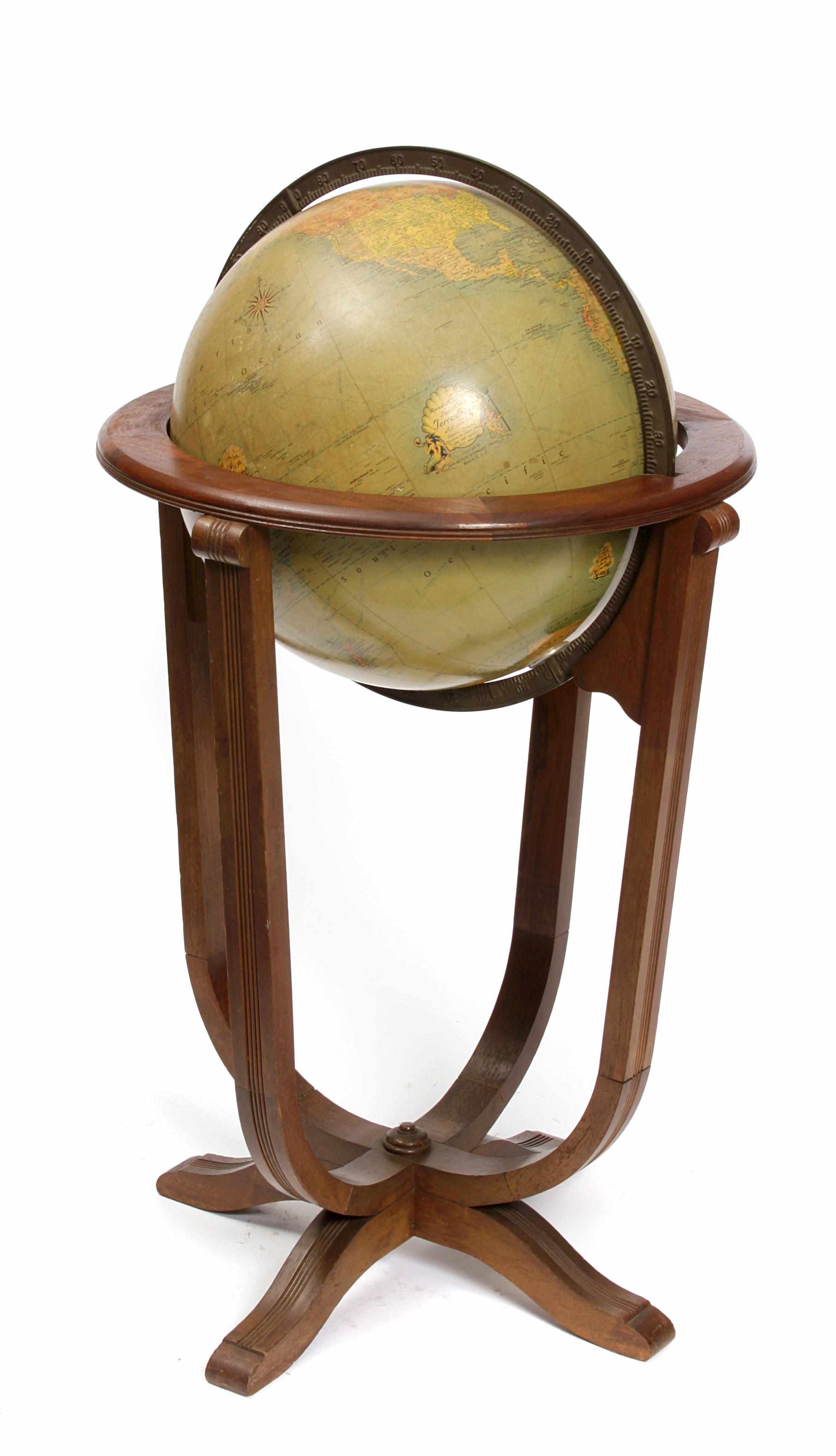 Appraisal: An American globe on stand height in