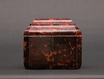 Appraisal: Queen Anne Style Tortoise Shell Tea Caddy Queen Anne styled