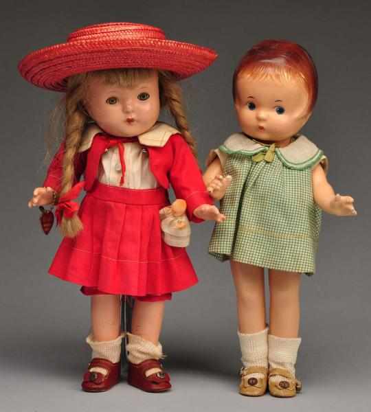 Appraisal: Lot of Effanbee Composition Dolls Description All composition PatriciaKin with