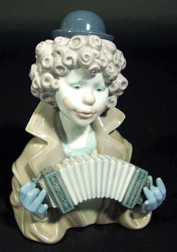 Appraisal: Lladro porcelain clown bust 'A Fine Melody' printed factory mark