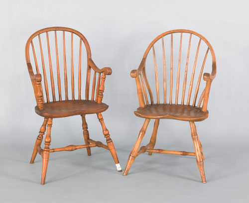 Appraisal: Pair of child's bow back windsor armchairs made by Walter