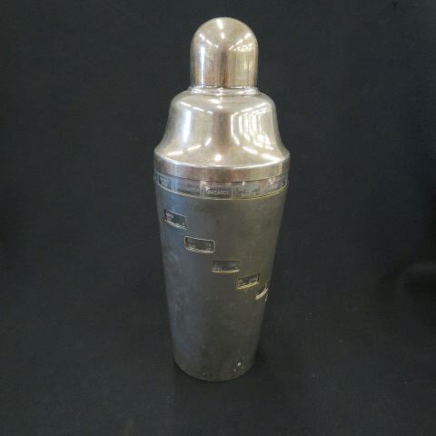 Appraisal: Napier Silverplate Cocktail Shaker drink reciepes shown