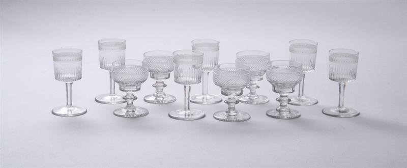 Appraisal: GROUP OF REGENCY PRESSED AND BLOWN GLASSES AND PORT GLASSES