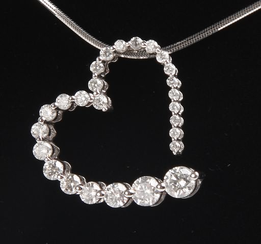 Appraisal: KW long snake chain - mm round diamonds approximately ctw