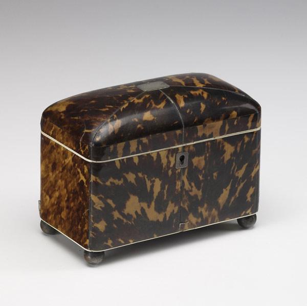 Appraisal: ENGLISH TORTOISESHELL Tea caddy th C x x