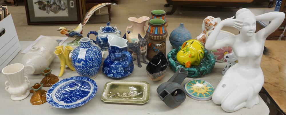 Appraisal: COLLECTION OF CERAMIC TABLE ARTICLES INCLUDING ASIAN MCCOY ENGLISH AND