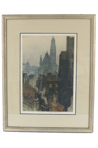 Appraisal: LUIGI KASIMIR ETCHING AND AQUATINT Austria - titled Vienna Maria