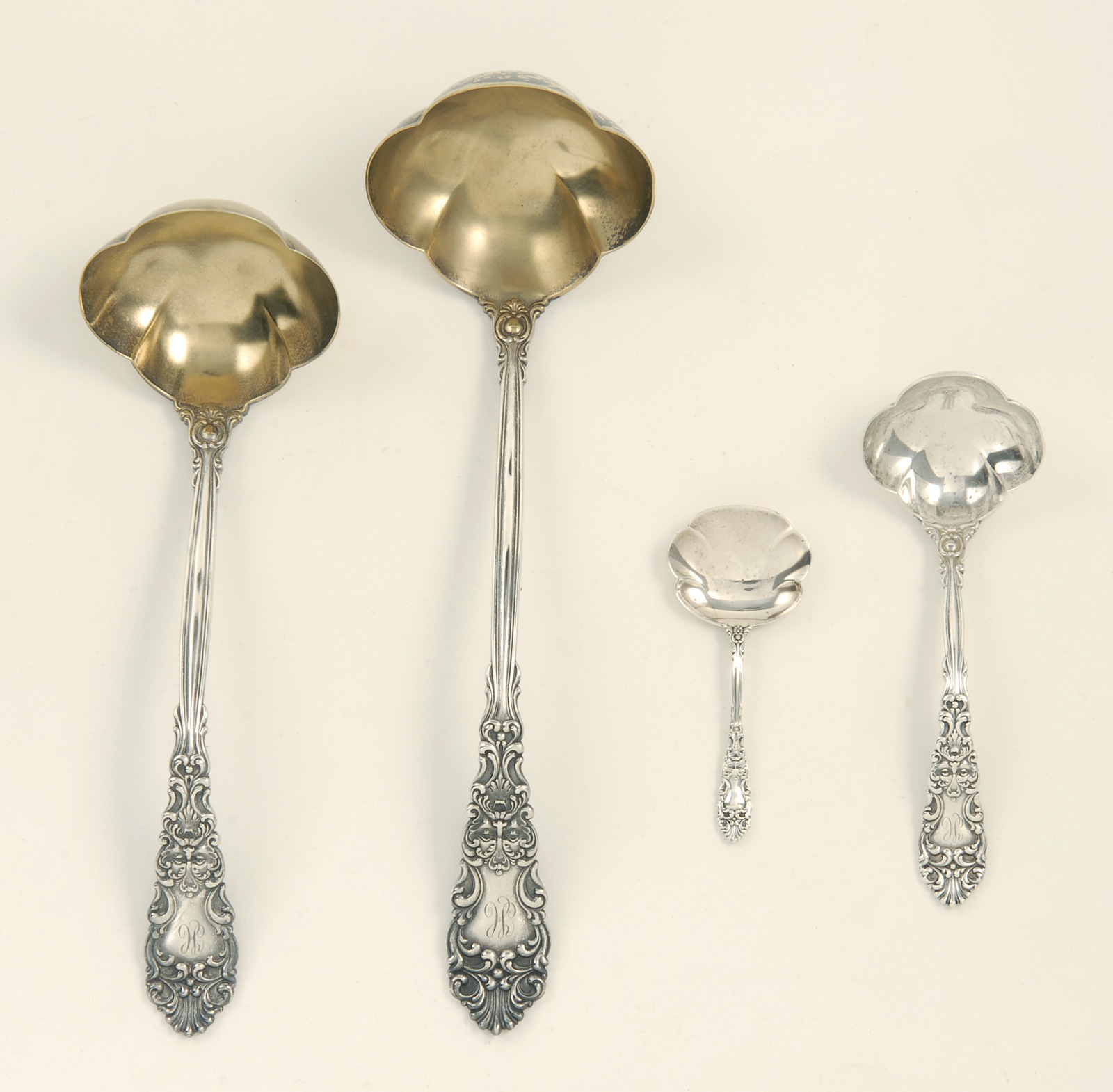 Appraisal: FOUR PIECES OF DOMINICK HAFF STERLING SILVER FLATWARE In the