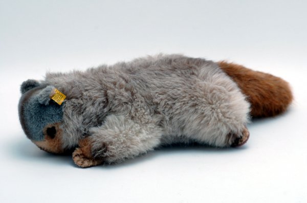 Appraisal: Steiff beaver with yellow and black ear tag MEASUREMENTS -