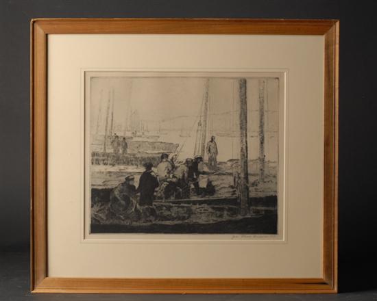 Appraisal: George Elmer Browne N A - Massachusetts Fishing Boats in