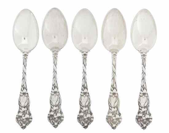 Appraisal: A Set of Twenty-Two American Sterling Silver Teaspoons Watson in