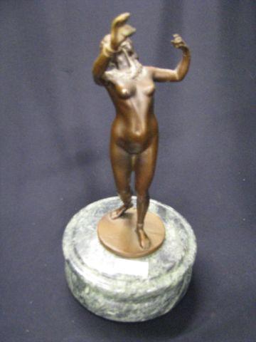 Appraisal: Deco Bronze of a Nude after Kauba with two part