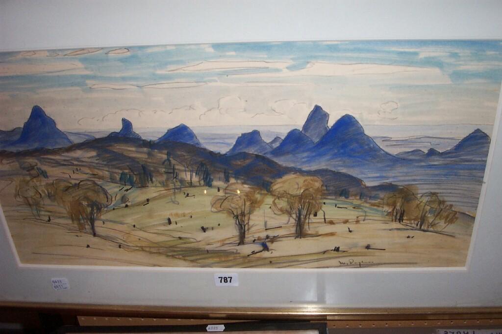 Appraisal: An early th century watercolour study of an Australian landscape