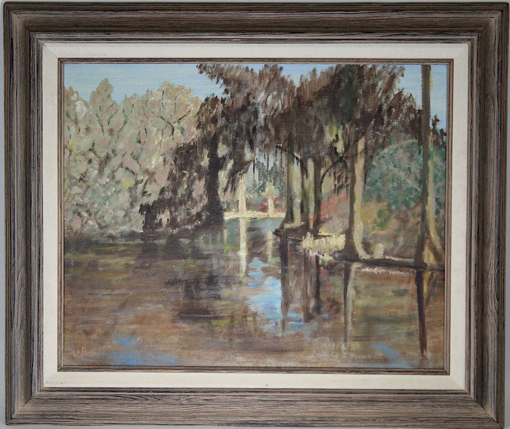 Appraisal: Middleton Gardens Charleston SC Signed Painting Middleton Gardens Charleston South